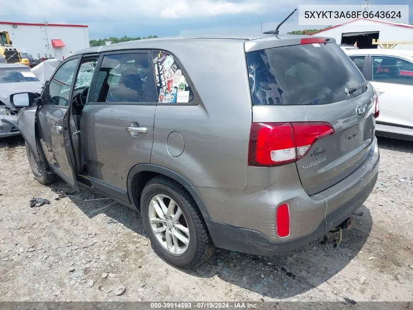 5XYKT3A68FG643624 2015 Kia Sorento Lx