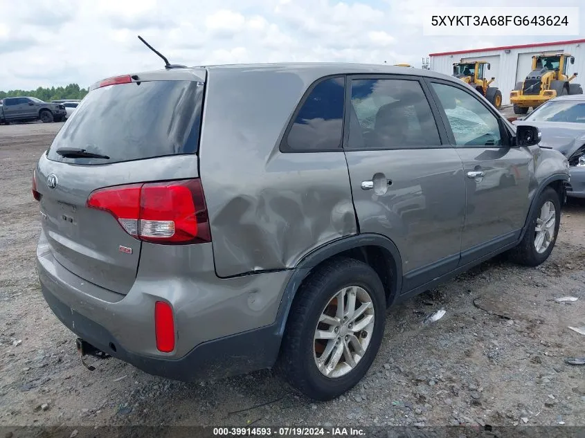 5XYKT3A68FG643624 2015 Kia Sorento Lx