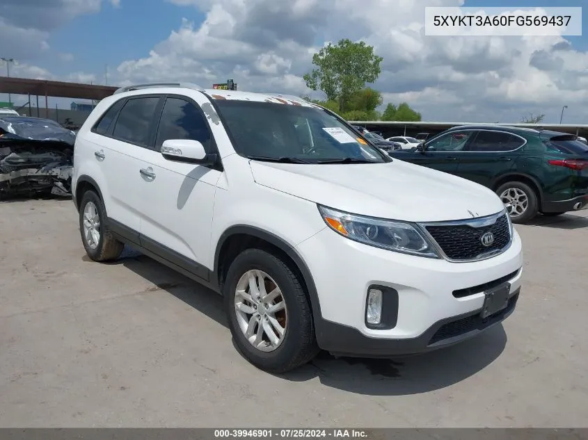 2015 Kia Sorento Lx VIN: 5XYKT3A60FG569437 Lot: 39946901