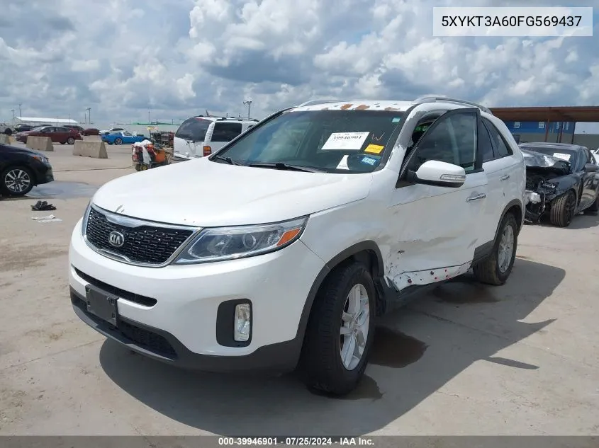 2015 Kia Sorento Lx VIN: 5XYKT3A60FG569437 Lot: 39946901