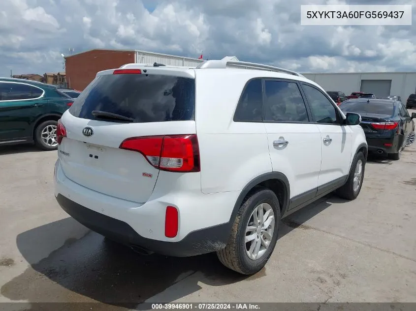 2015 Kia Sorento Lx VIN: 5XYKT3A60FG569437 Lot: 39946901