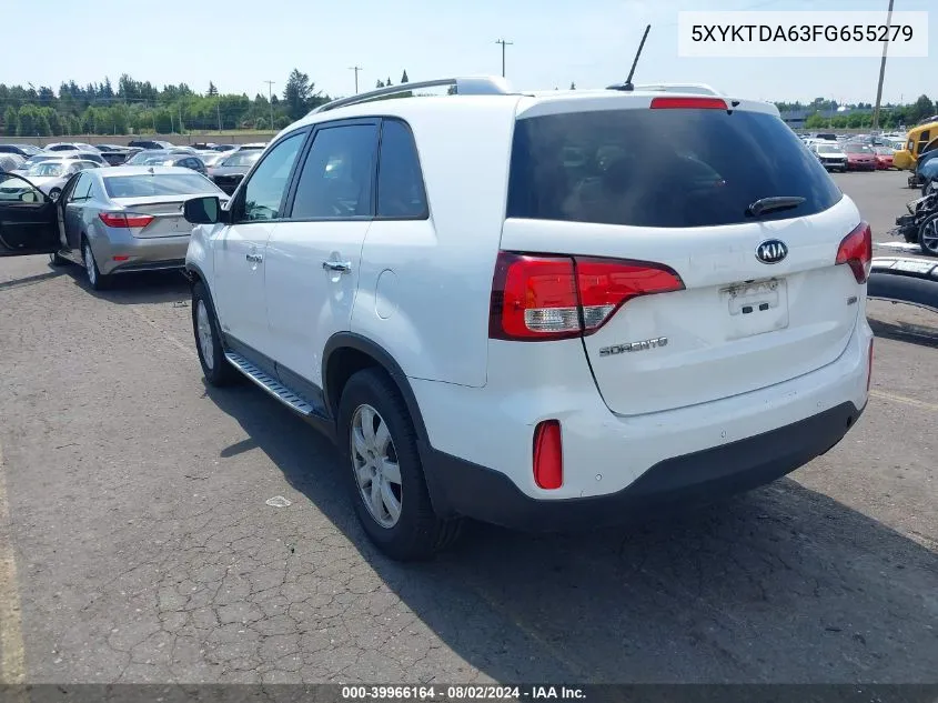 5XYKTDA63FG655279 2015 Kia Sorento Lx