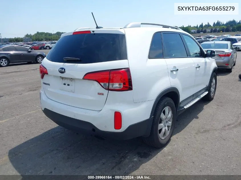 5XYKTDA63FG655279 2015 Kia Sorento Lx