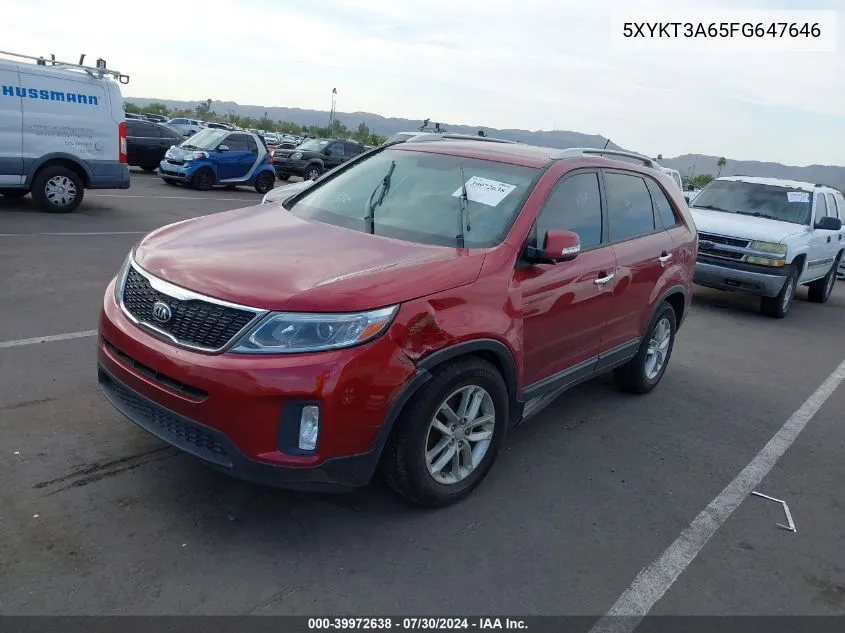 5XYKT3A65FG647646 2015 Kia Sorento Lx