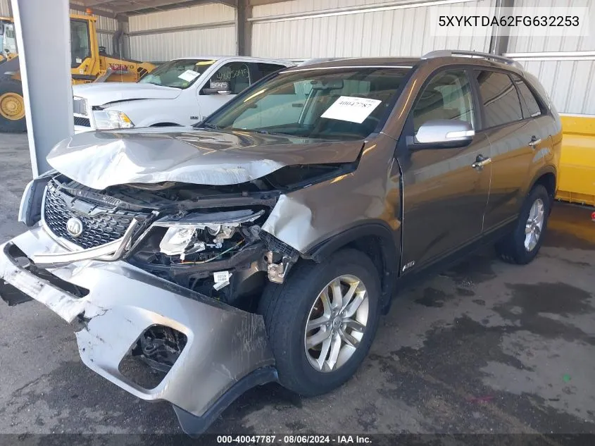 2015 Kia Sorento Lx VIN: 5XYKTDA62FG632253 Lot: 40047787