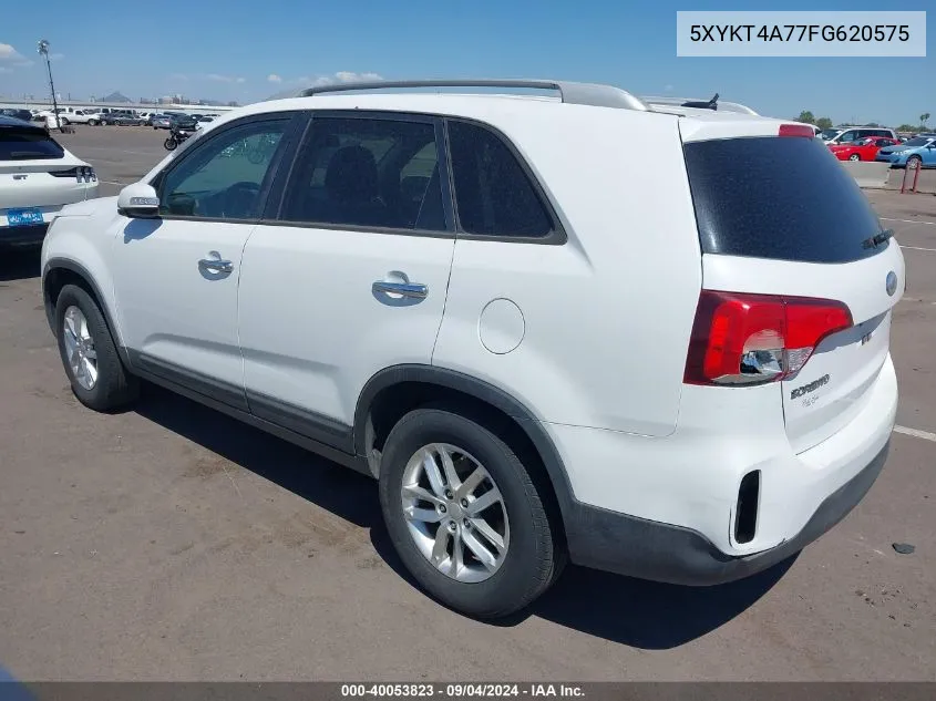 2015 Kia Sorento Lx V6 VIN: 5XYKT4A77FG620575 Lot: 40053823