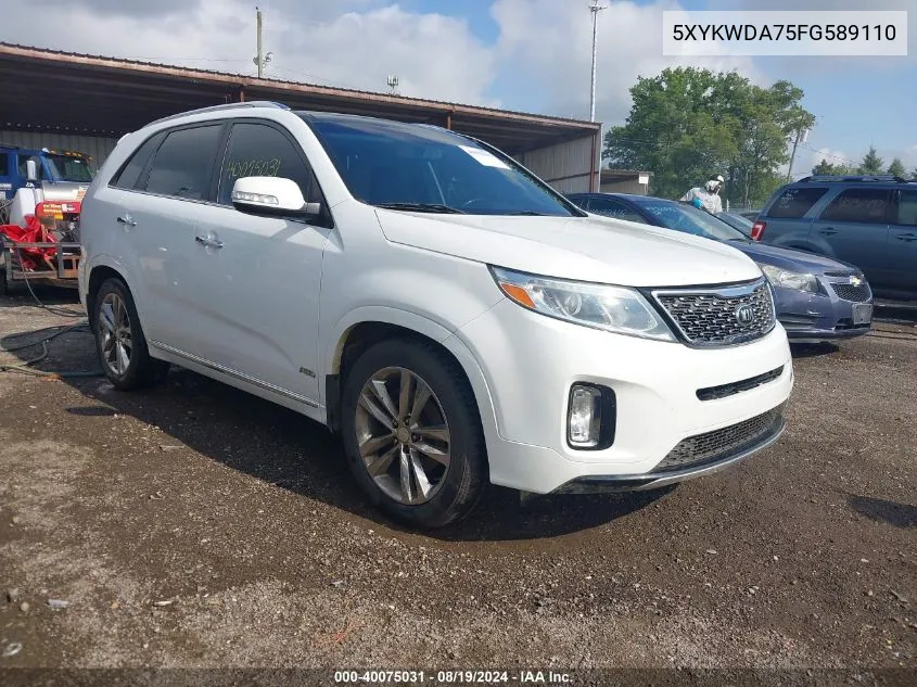 2015 Kia Sorento Limited V6 VIN: 5XYKWDA75FG589110 Lot: 40075031