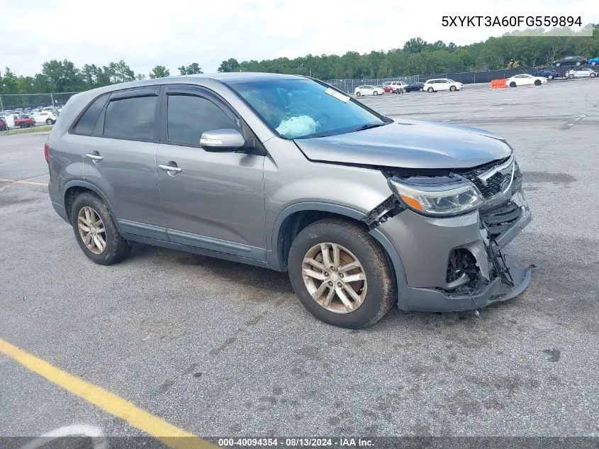 2015 Kia Sorento Lx VIN: 5XYKT3A60FG559894 Lot: 40094354