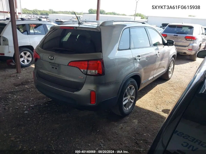 5XYKT3A61FG615938 2015 Kia Sorento Lx