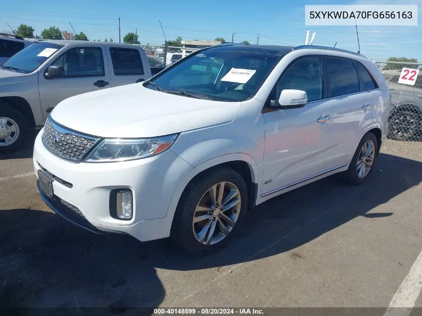 2015 Kia Sorento Sx/Sx Limited VIN: 5XYKWDA70FG656163 Lot: 40148599