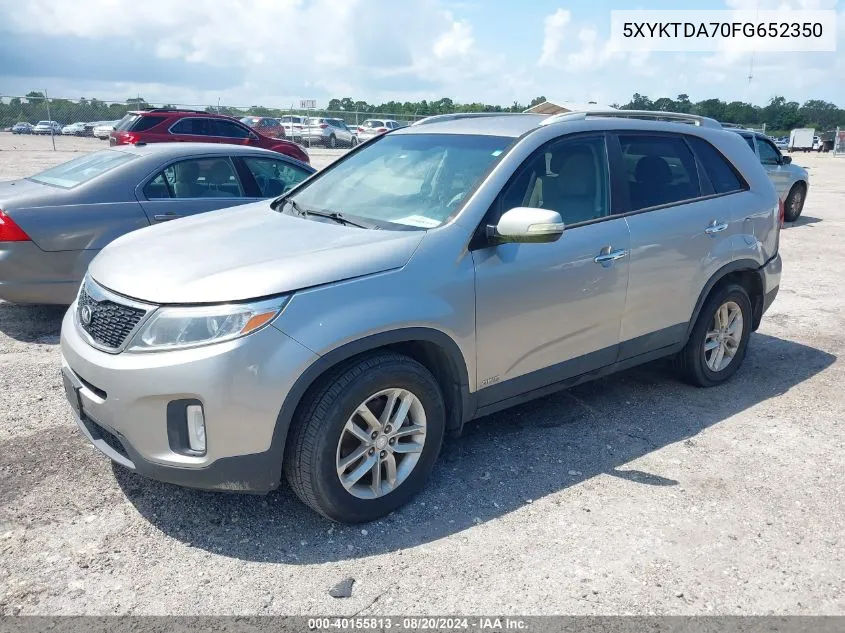 2015 Kia Sorento Lx V6 VIN: 5XYKTDA70FG652350 Lot: 40155813