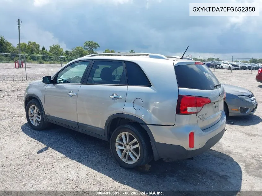 5XYKTDA70FG652350 2015 Kia Sorento Lx V6