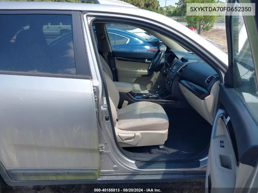 5XYKTDA70FG652350 2015 Kia Sorento Lx V6