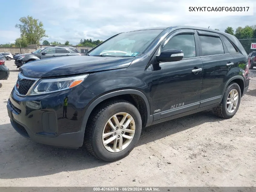 2015 Kia Sorento Lx VIN: 5XYKTCA60FG630317 Lot: 40163576