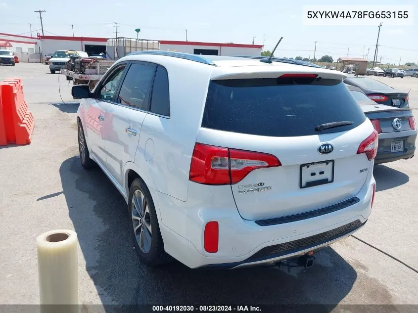 5XYKW4A78FG653155 2015 Kia Sorento Sx V6