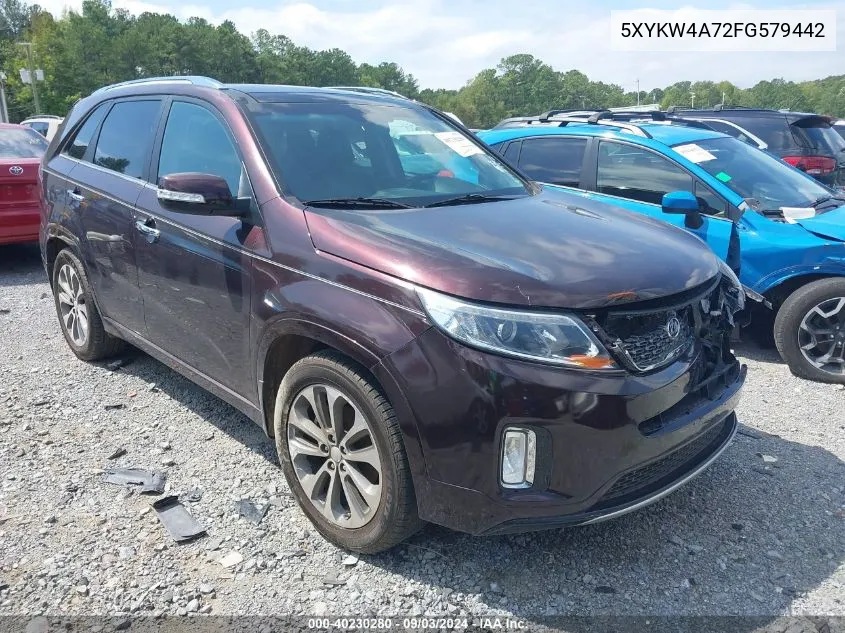 5XYKW4A72FG579442 2015 Kia Sorento Sx V6