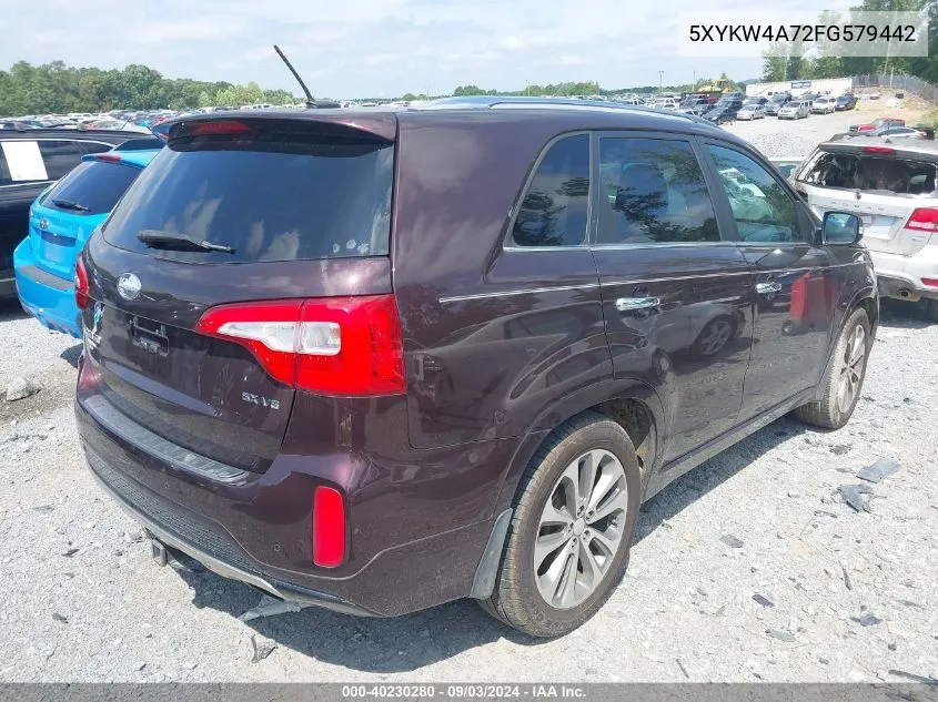 5XYKW4A72FG579442 2015 Kia Sorento Sx V6