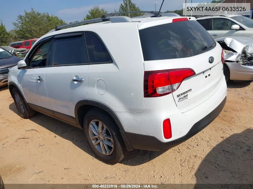 2015 Kia Sorento Lx VIN: 5XYKT4A65FG633526 Lot: 40232916