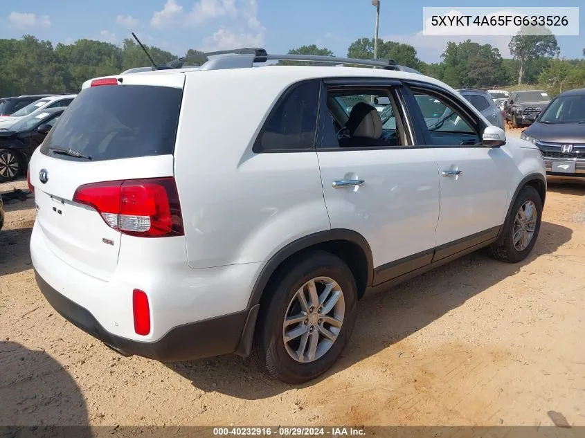 5XYKT4A65FG633526 2015 Kia Sorento Lx