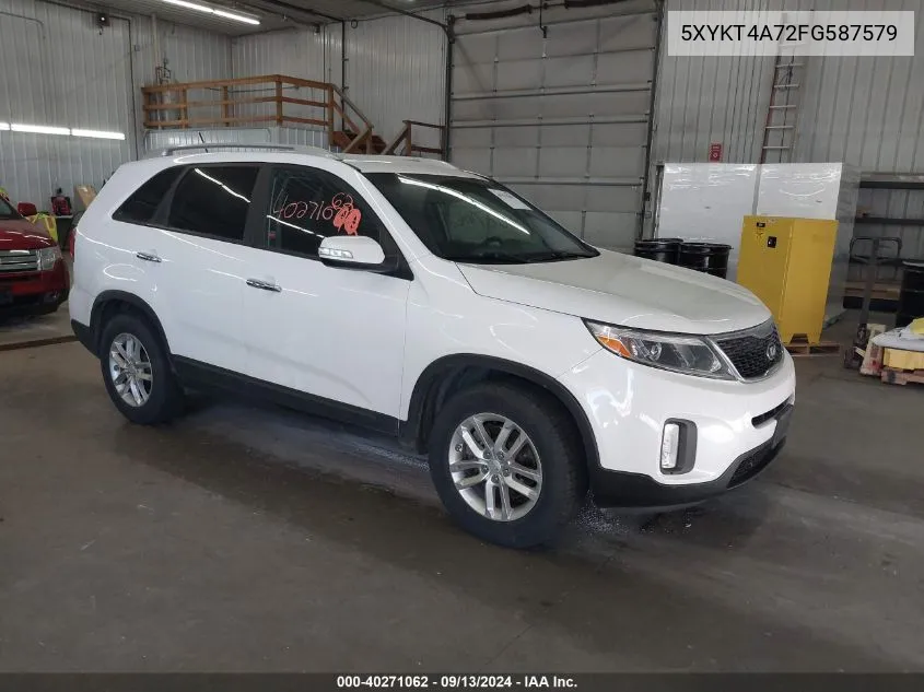 2015 Kia Sorento Lx VIN: 5XYKT4A72FG587579 Lot: 40271062