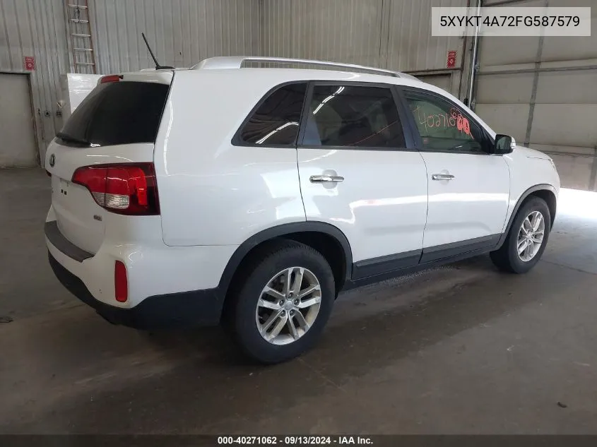 2015 Kia Sorento Lx VIN: 5XYKT4A72FG587579 Lot: 40271062