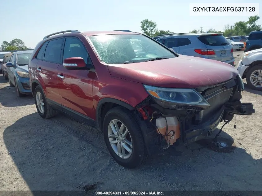 2015 Kia Sorento Lx VIN: 5XYKT3A6XFG637128 Lot: 40294331