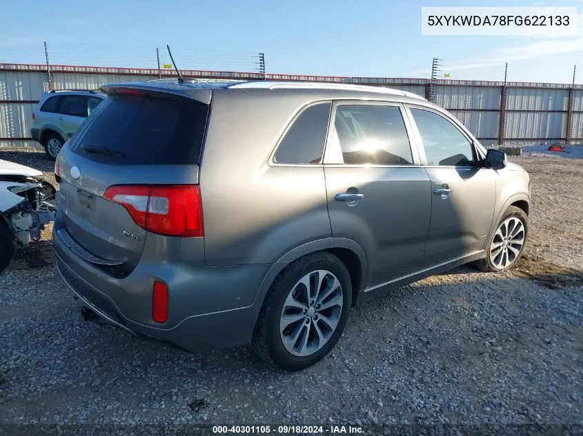 2015 Kia Sorento Sx/Sx Limited VIN: 5XYKWDA78FG622133 Lot: 40301105