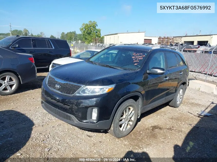 2015 Kia Sorento Lx VIN: 5XYKT3A68FG576992 Lot: 40306238