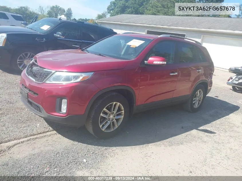 2015 Kia Sorento Lx VIN: 5XYKT3A62FG657678 Lot: 40317239