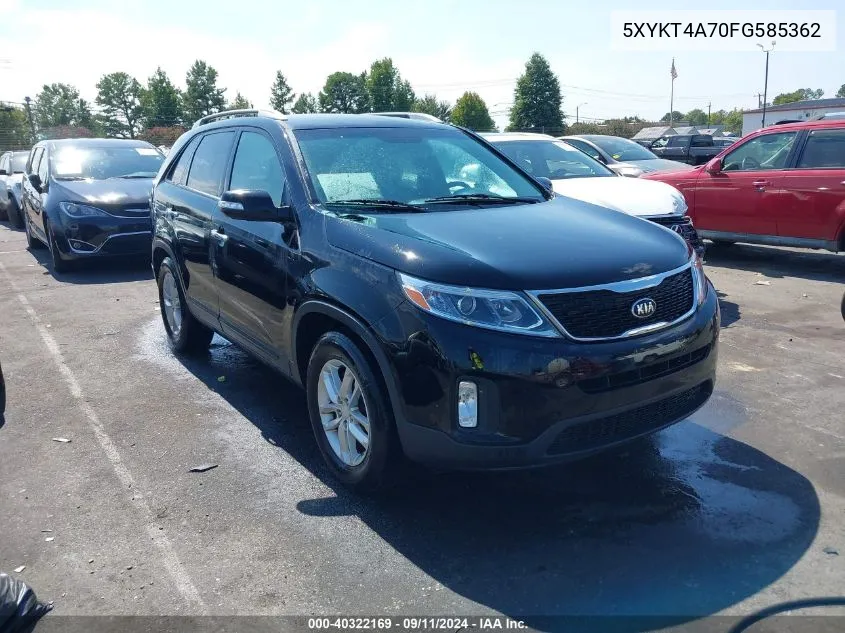 2015 Kia Sorento Lx V6 VIN: 5XYKT4A70FG585362 Lot: 40322169