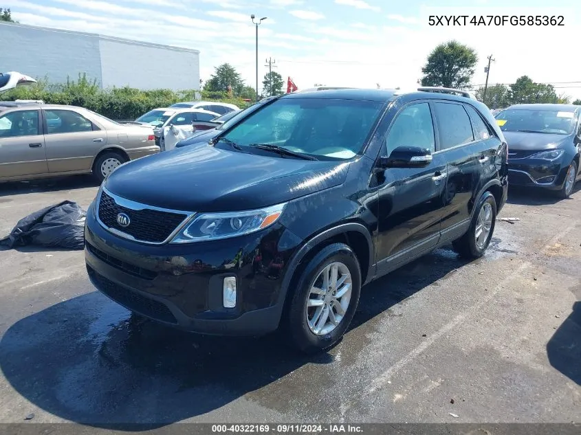 5XYKT4A70FG585362 2015 Kia Sorento Lx V6