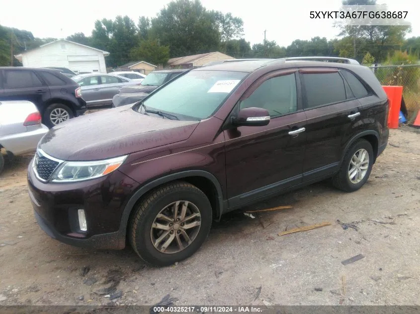 5XYKT3A67FG638687 2015 Kia Sorento Lx