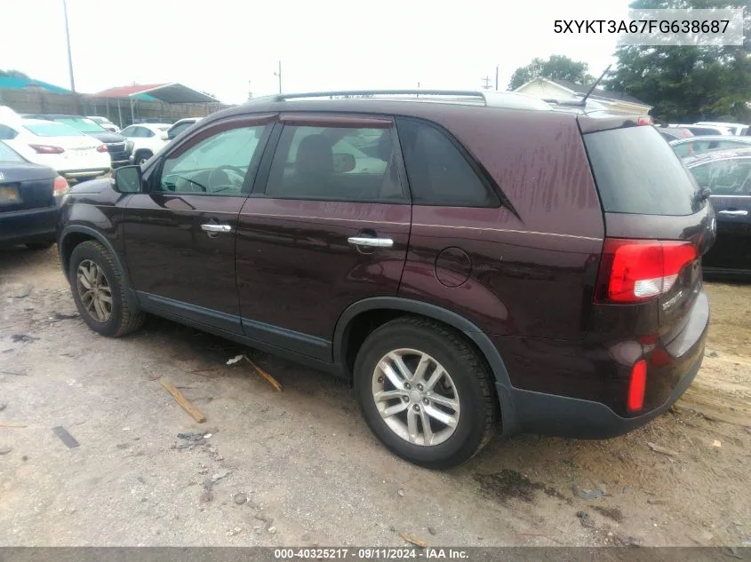 5XYKT3A67FG638687 2015 Kia Sorento Lx