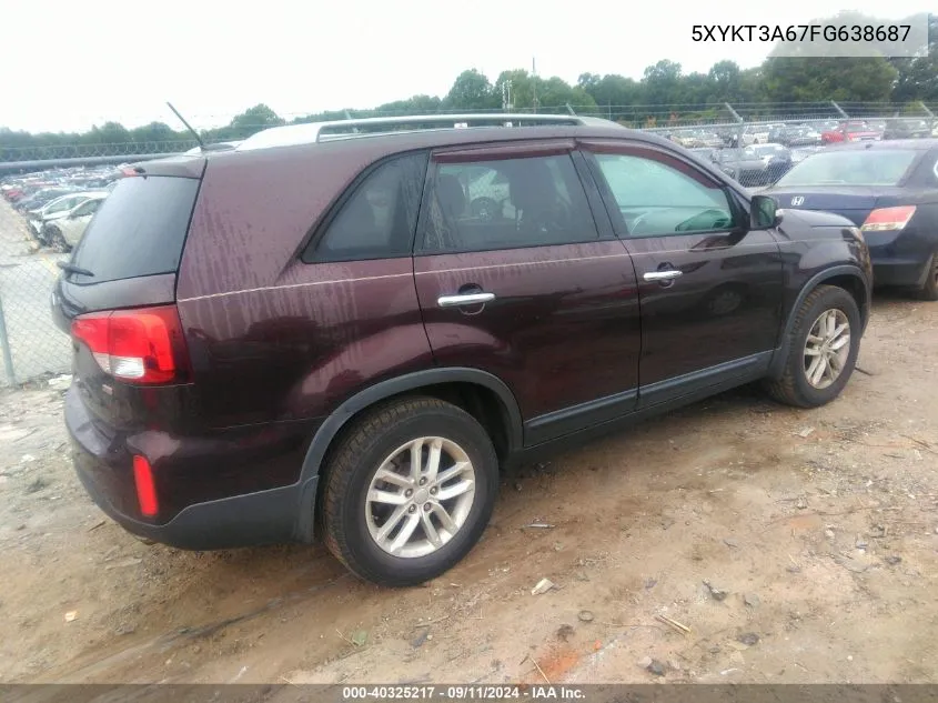 5XYKT3A67FG638687 2015 Kia Sorento Lx