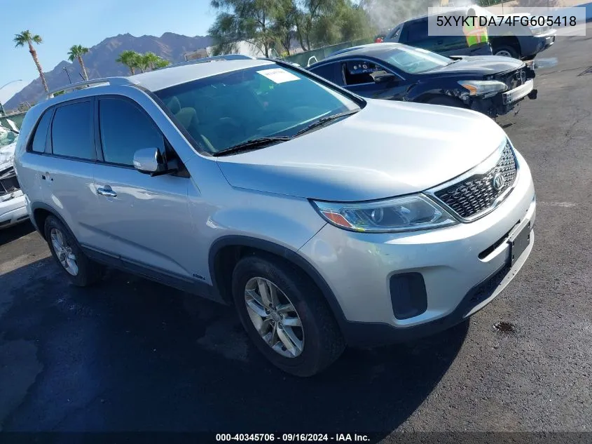 2015 Kia Sorento Lx V6 VIN: 5XYKTDA74FG605418 Lot: 40345706