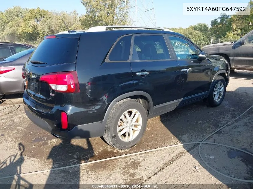 5XYKT4A60FG647592 2015 Kia Sorento Lx