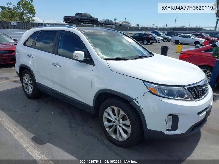 2015 Kia Sorento Ex V6 VIN: 5XYKU4A77FG620119 Lot: 40357543