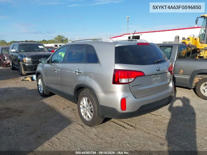 5XYKT4A63FG596850 2015 Kia Sorento Lx