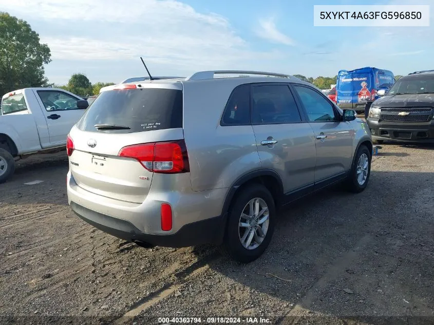 5XYKT4A63FG596850 2015 Kia Sorento Lx