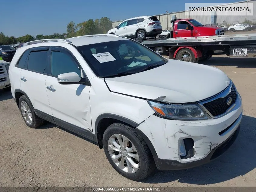 2015 Kia Sorento Ex V6 VIN: 5XYKUDA79FG640646 Lot: 40365606