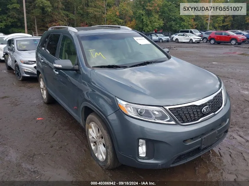 2015 Kia Sorento Ex V6 VIN: 5XYKUDA71FG551007 Lot: 40386942