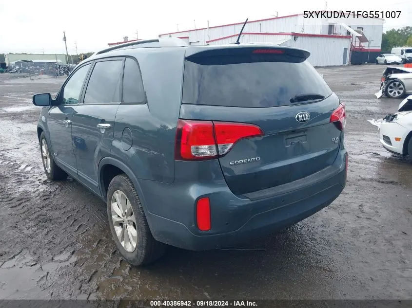 5XYKUDA71FG551007 2015 Kia Sorento Ex V6