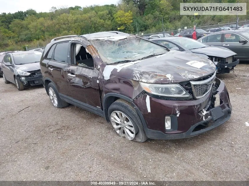 2015 Kia Sorento Ex V6 VIN: 5XYKUDA71FG641483 Lot: 40389949