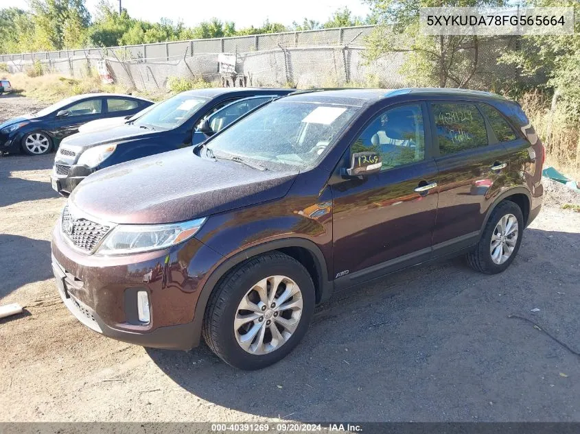 5XYKUDA78FG565664 2015 Kia Sorento Ex V6