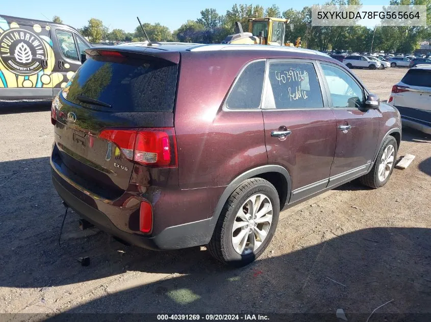 5XYKUDA78FG565664 2015 Kia Sorento Ex V6