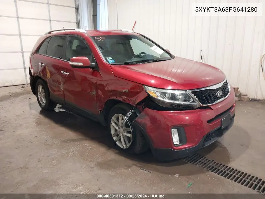 2015 Kia Sorento Lx VIN: 5XYKT3A63FG641280 Lot: 40391372