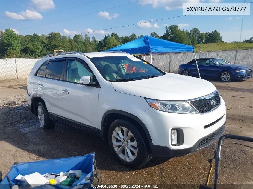 2015 Kia Sorento Ex V6 VIN: 5XYKU4A79FG578777 Lot: 40406530