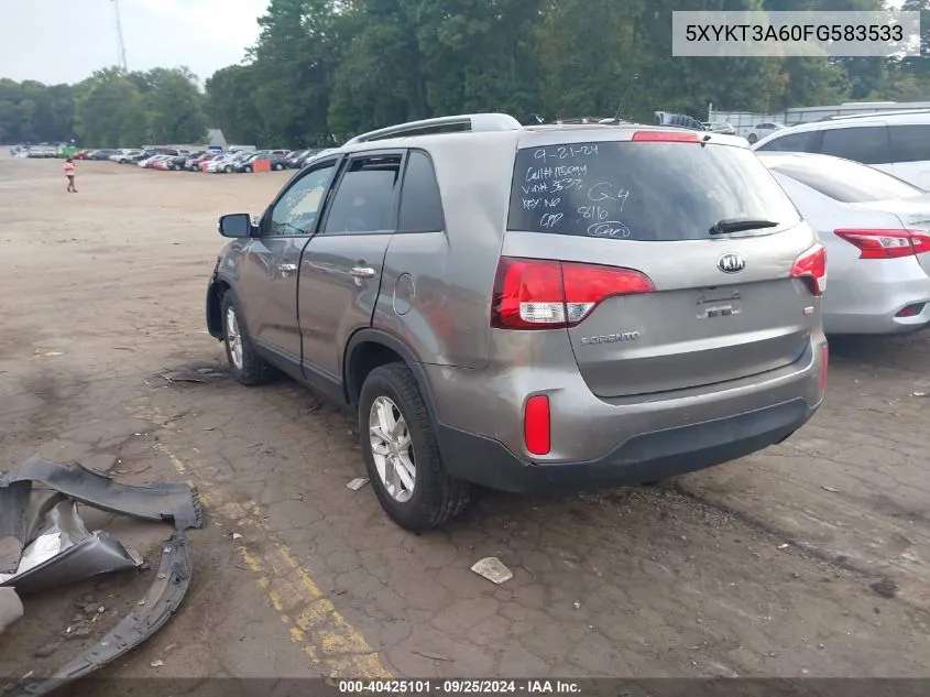 5XYKT3A60FG583533 2015 Kia Sorento Lx