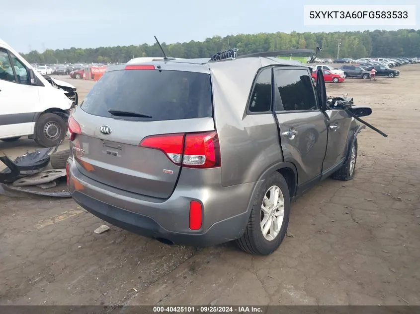 5XYKT3A60FG583533 2015 Kia Sorento Lx