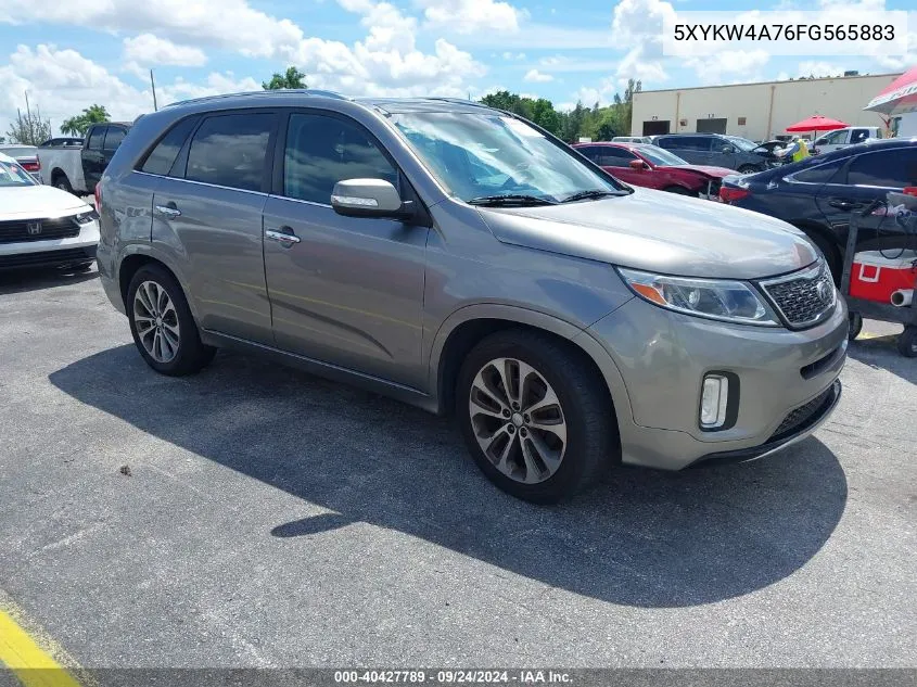 2015 Kia Sorento Sx V6 VIN: 5XYKW4A76FG565883 Lot: 40427789